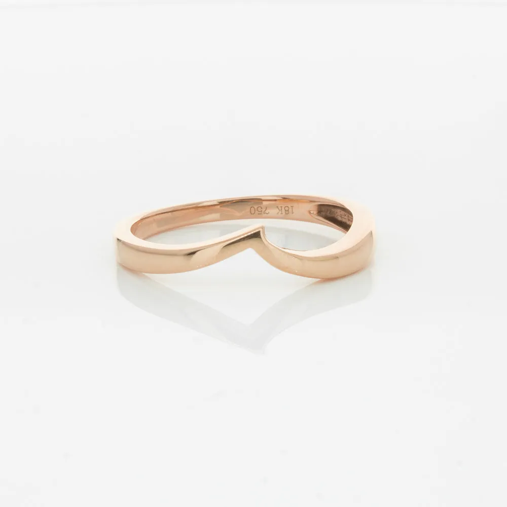 18ct Rose Gold Fitted Solstice Band
