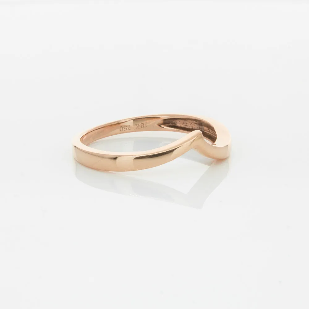 18ct Rose Gold Fitted Solstice Band