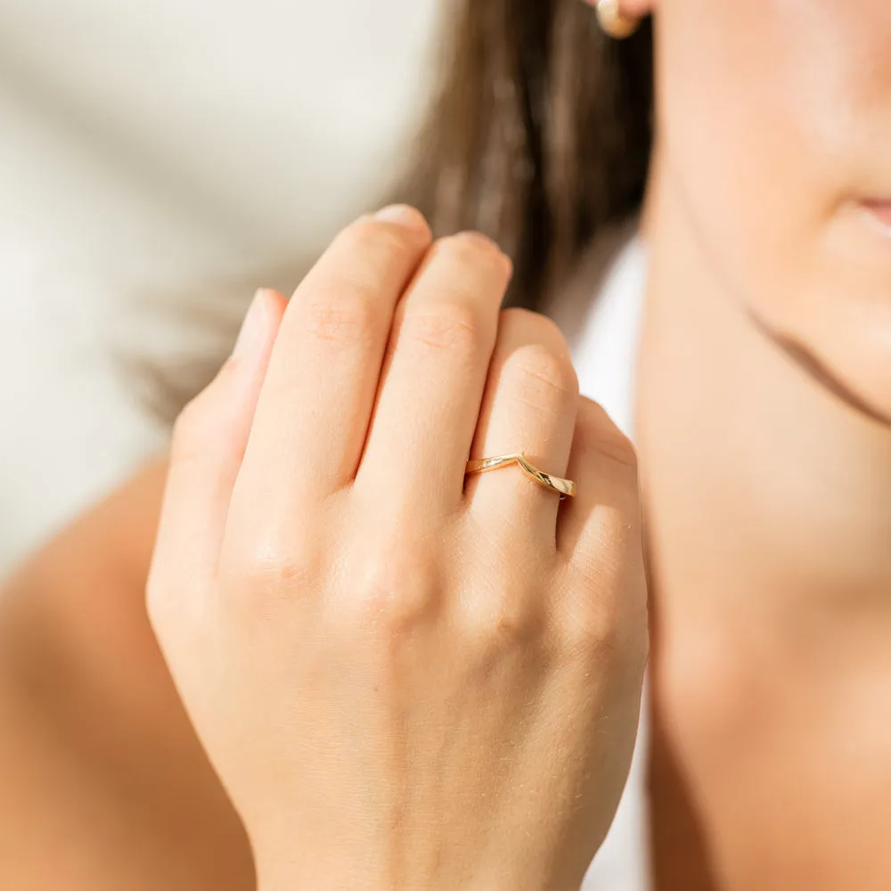 18ct Rose Gold Fitted Solstice Band