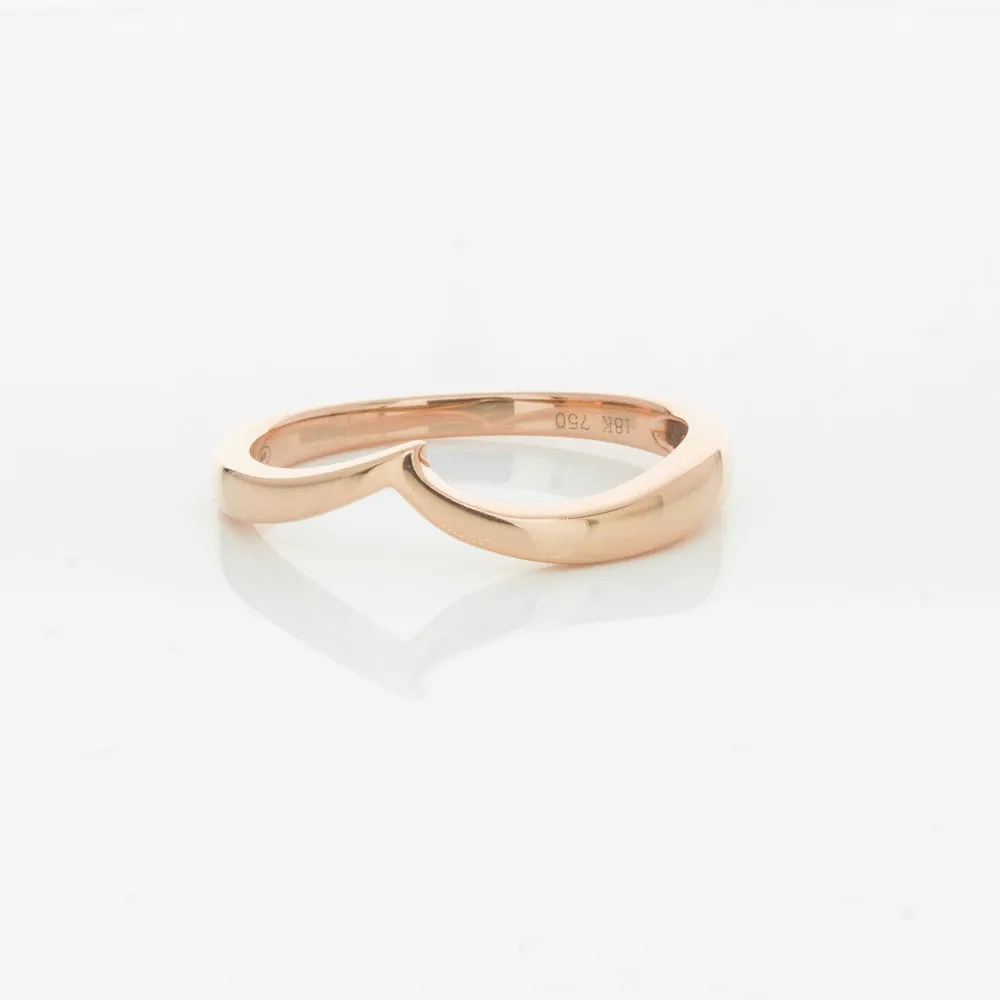 18ct Rose Gold Fitted Solstice Band