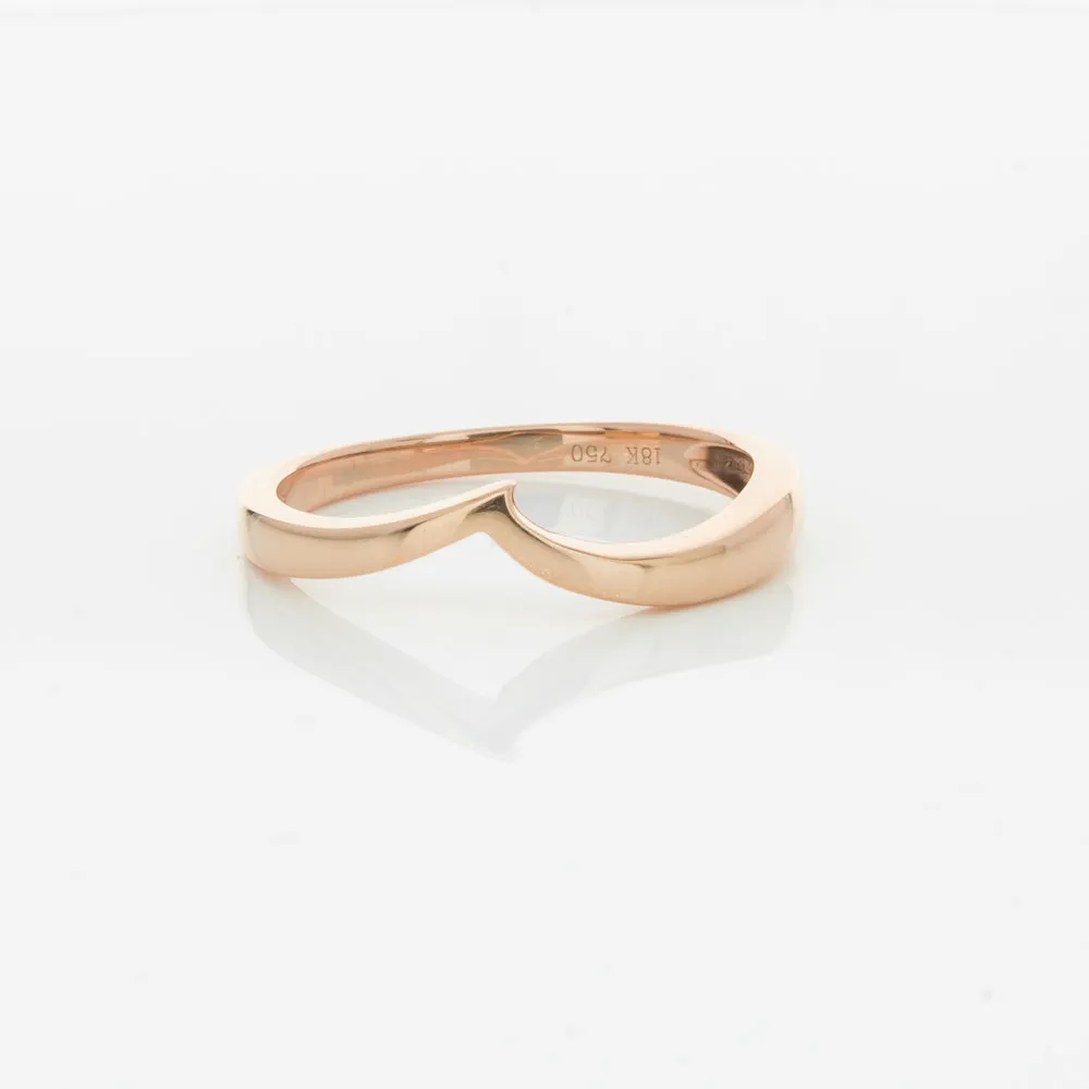 18ct Rose Gold Fitted Solstice Band