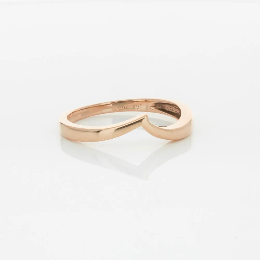 18ct Rose Gold Fitted Solstice Band