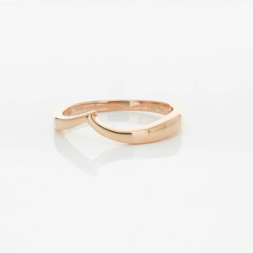 18ct Rose Gold Fitted Solstice Band