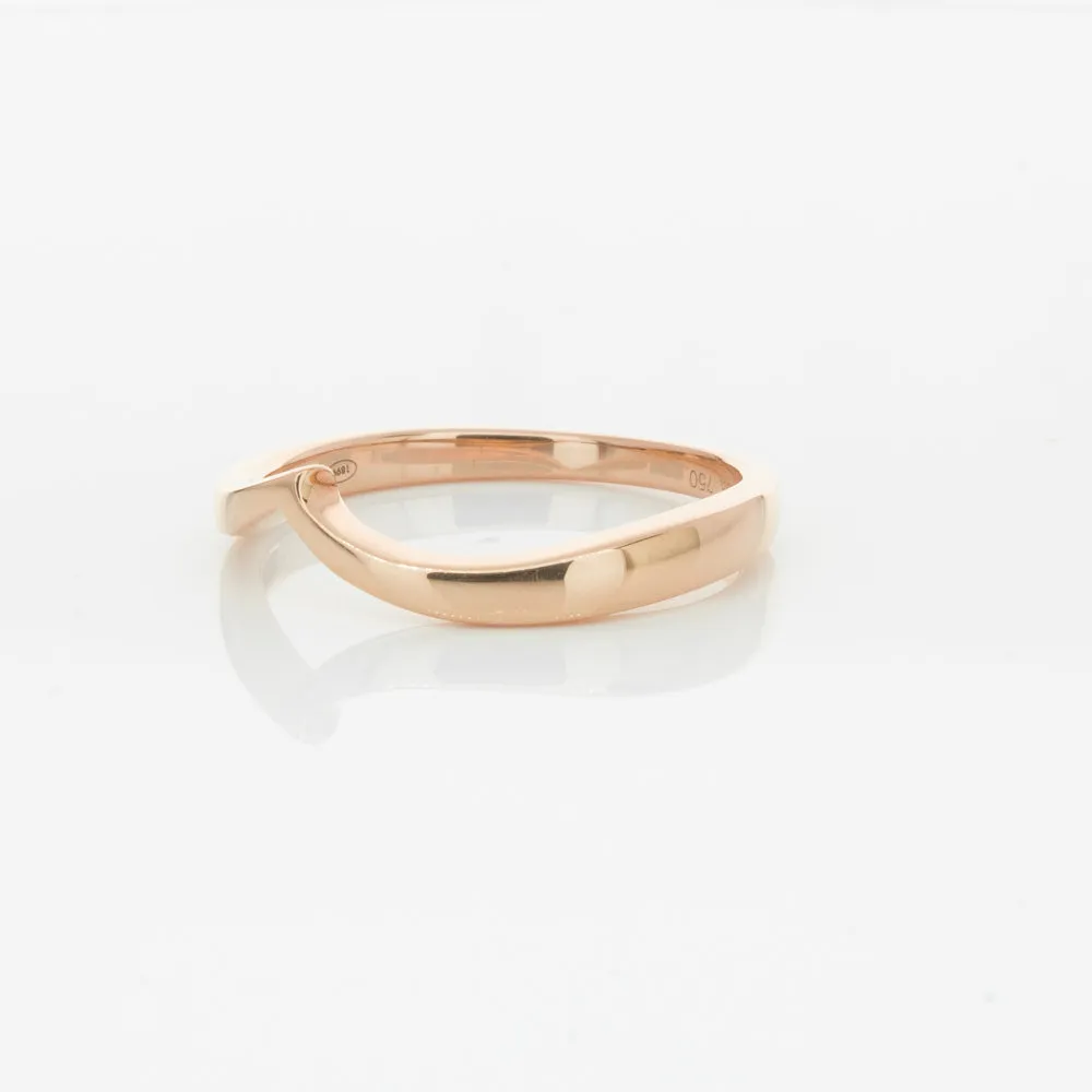 18ct Rose Gold Fitted Solstice Band