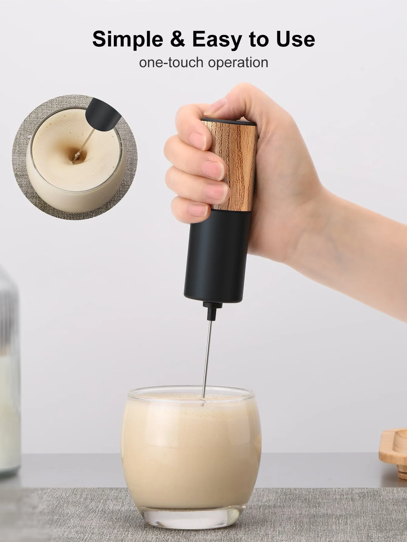 1pc Electric Milk Frother