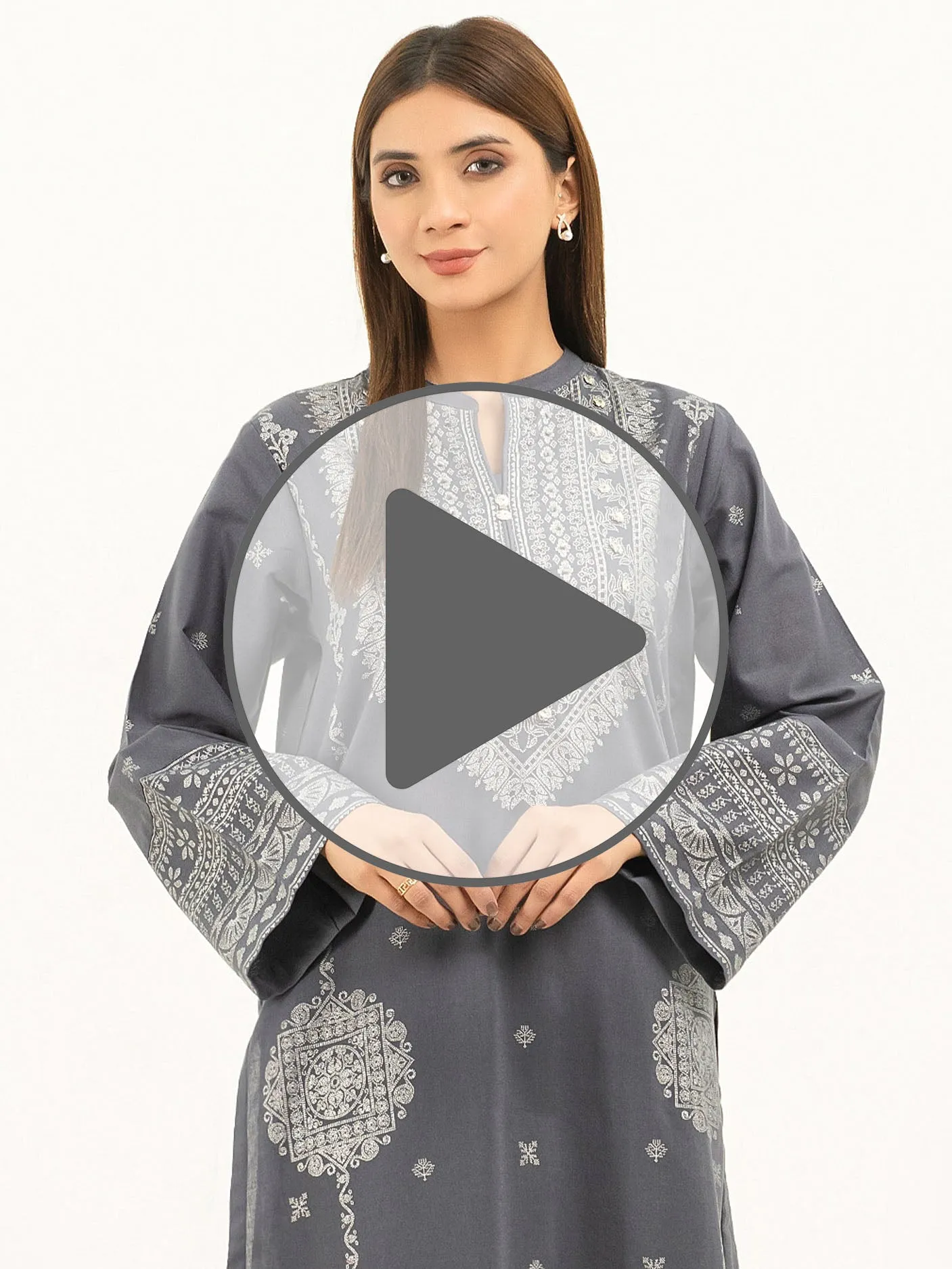 2 Piece Khaddar Suit-Pasted (Pret)