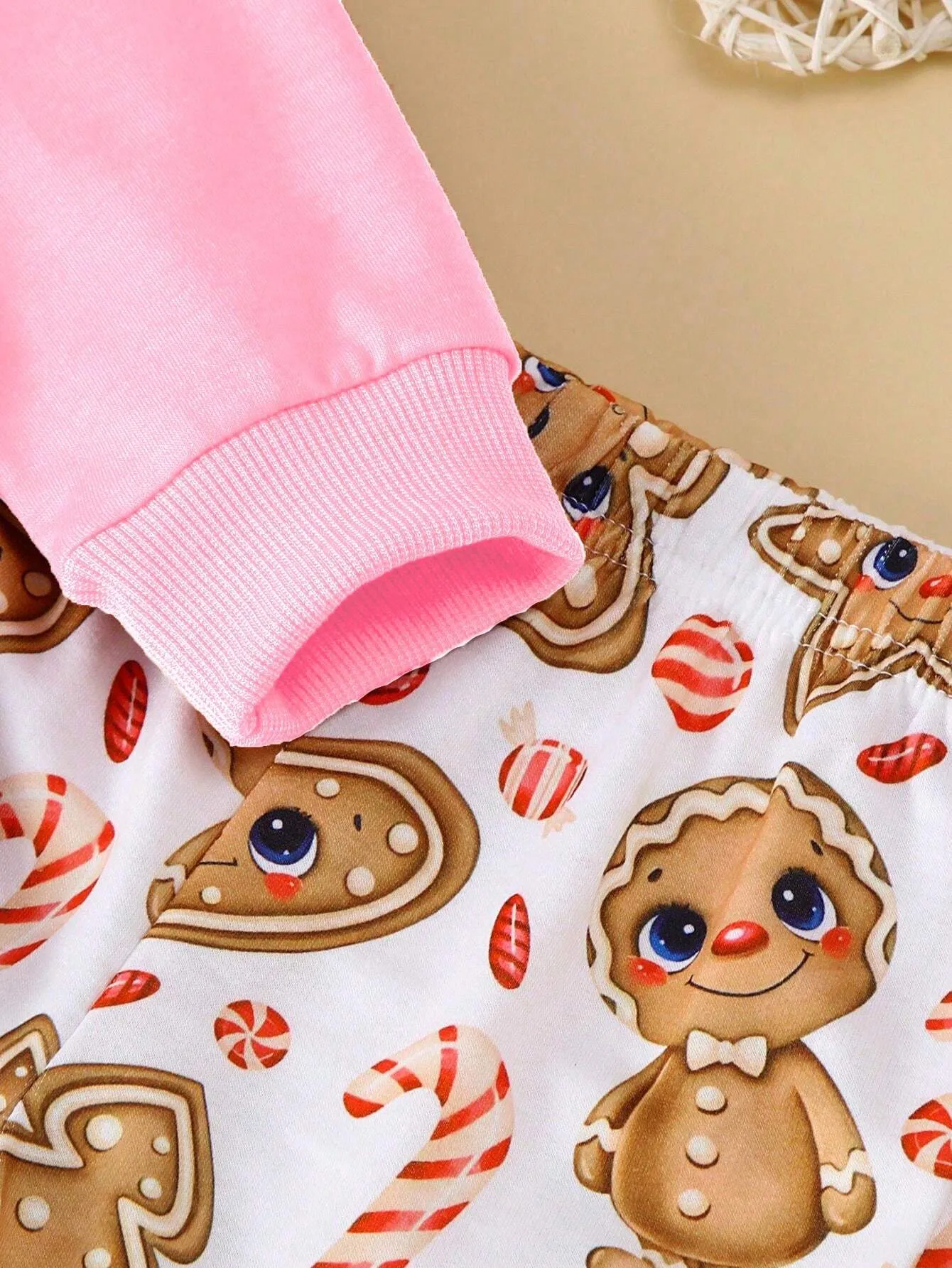 2pcs Christmas Outfit For Girls, Bear Print Long Sleeve Sweatshirt & Bell-Bottom Pants Set, Casual, Suitable For Autumn/Winter
