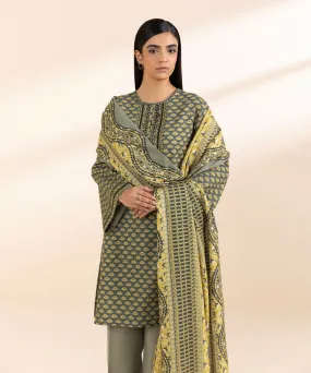 3 Piece - Embroidered Cambric Suit