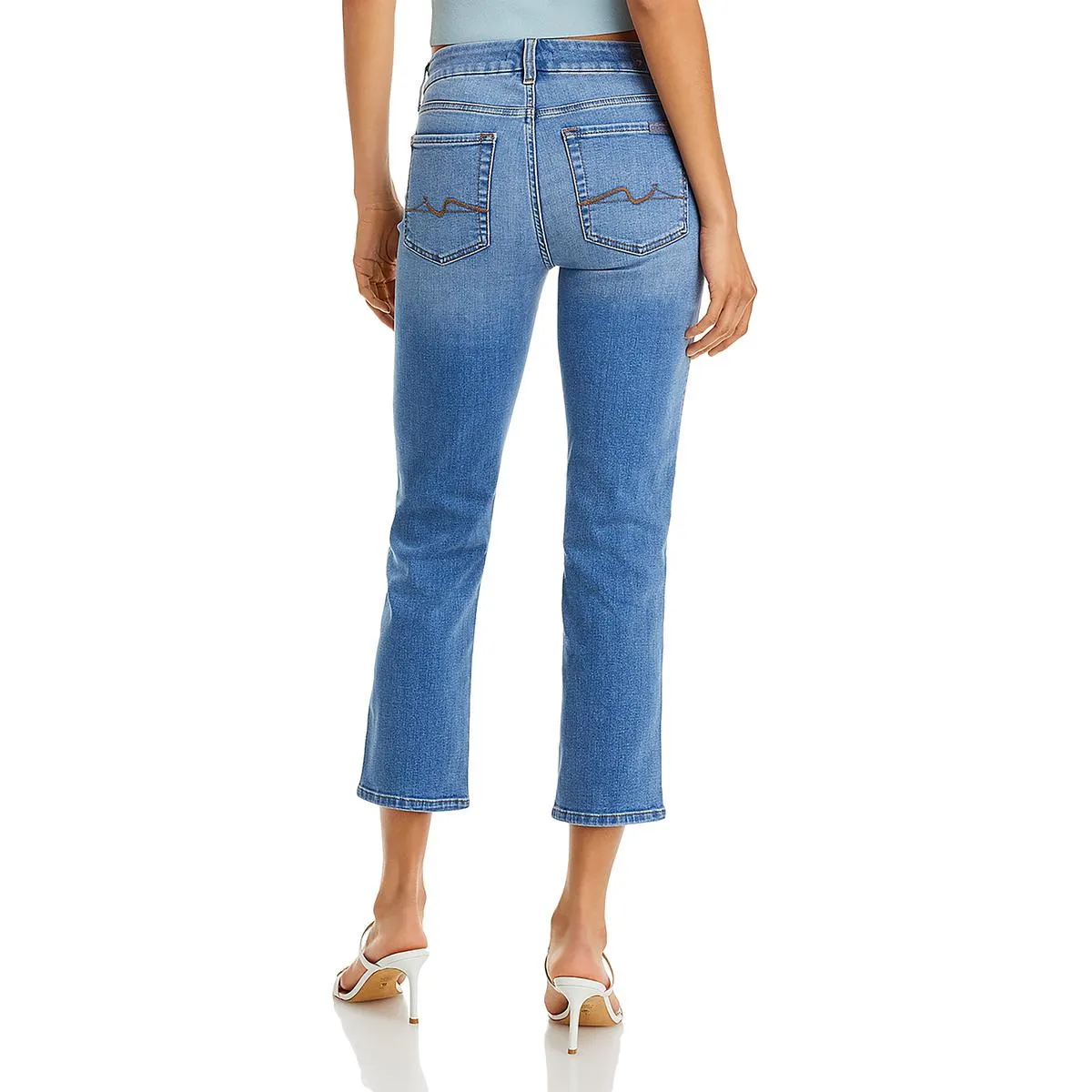 7 For All Mankind Womens Kimmie High-Rise Ankle Cropped Pants