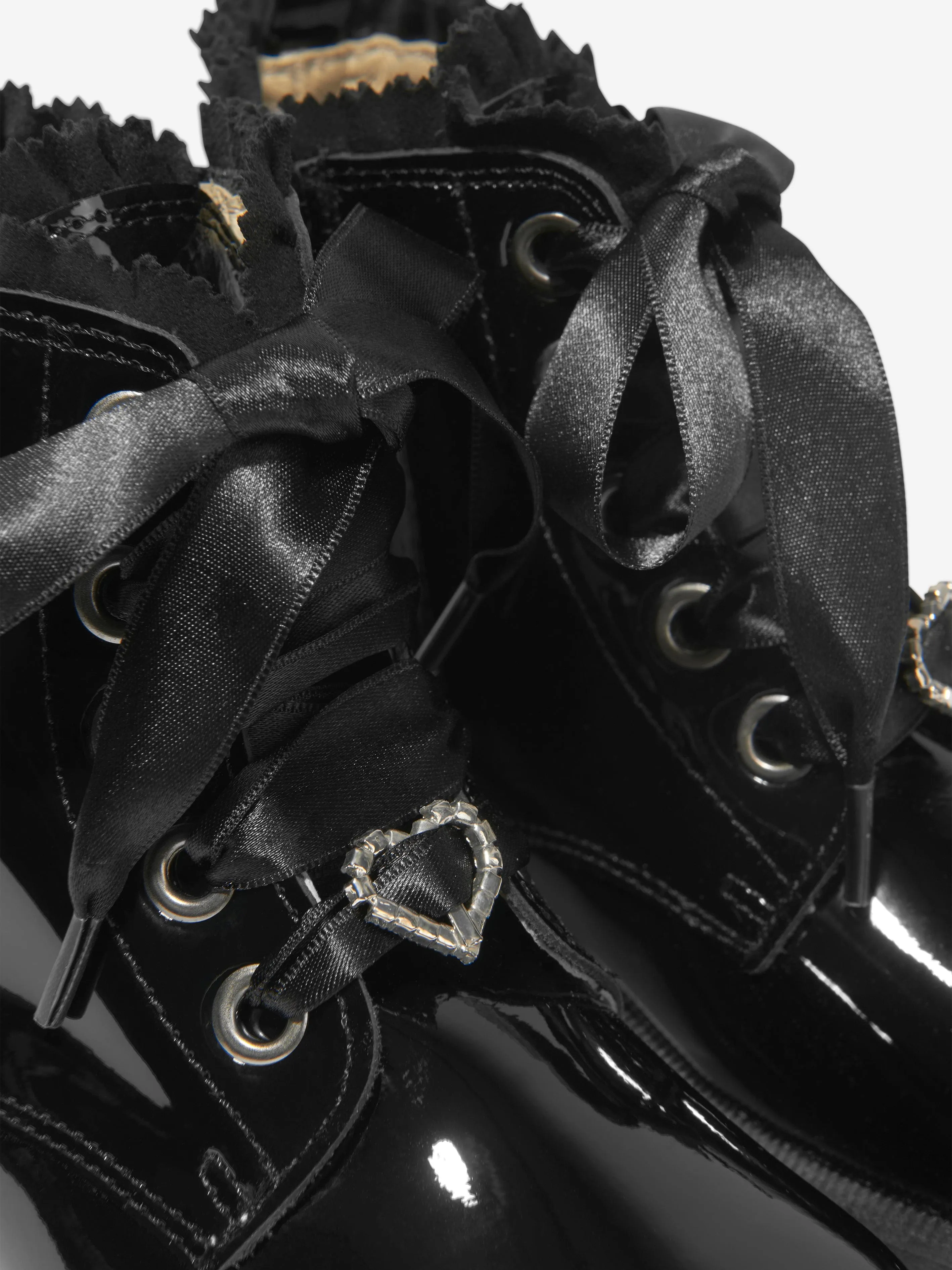 Andanines Girls Patent Leather Boots