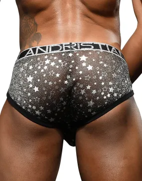 Andrew Christian Metallic Stars Mesh Brief w/ Almost Naked 92444