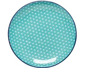 Aqua Stars Stamped Appetizer Plate - 6"