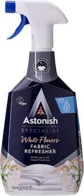 Astonish Fabric Refresher White Flowers 750ml - is on hand to bring back that just washed’ freshness to hard to wash items like curtains and carpets. It neutralizes unpleasant odors and leaves items with a fresh scent - 5060060211117