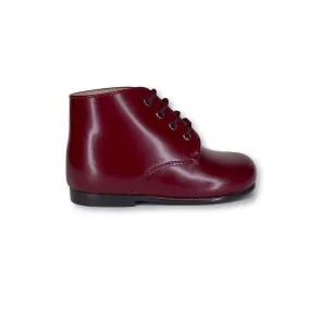 Beberlis Burgundy Leather Baby Bootie