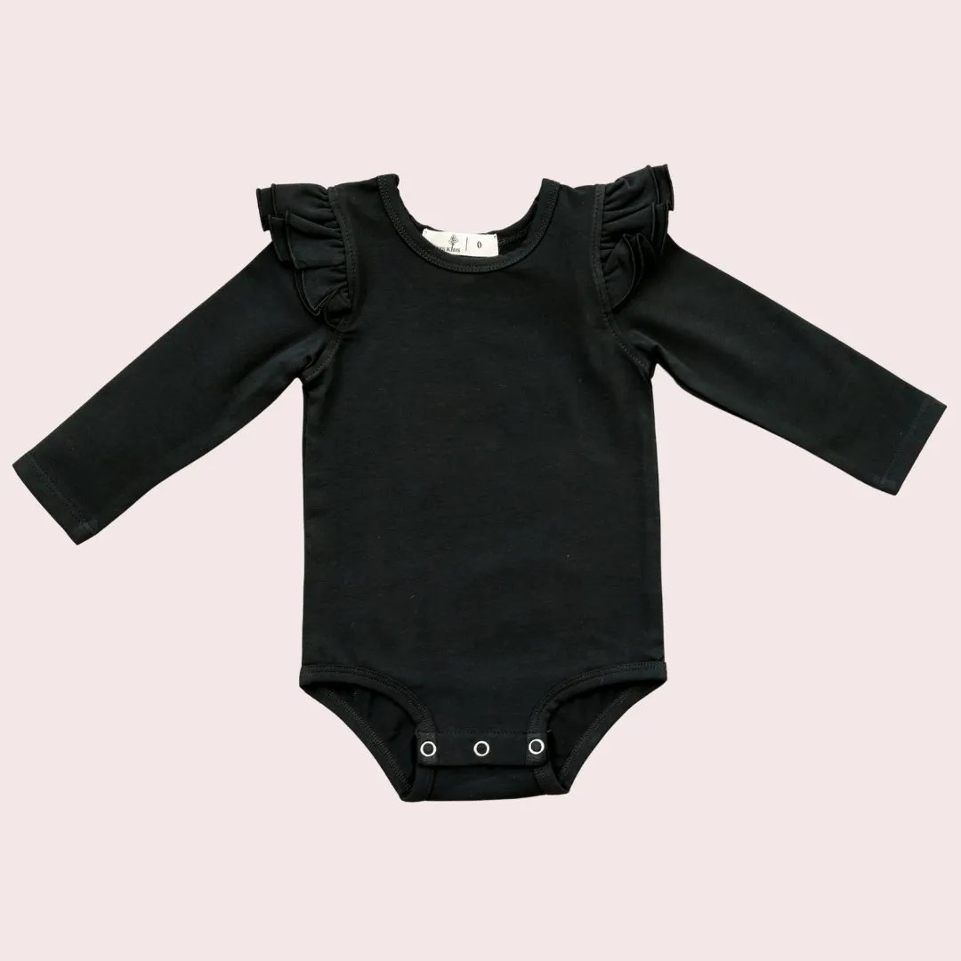 BLACK LONGSLEEVE FLUTTER