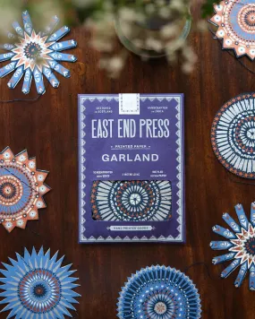 Blue Stars Handcrafted Sewn Garland