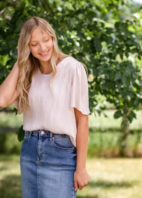 Blush Air Flow Satin Top - FINAL SALE