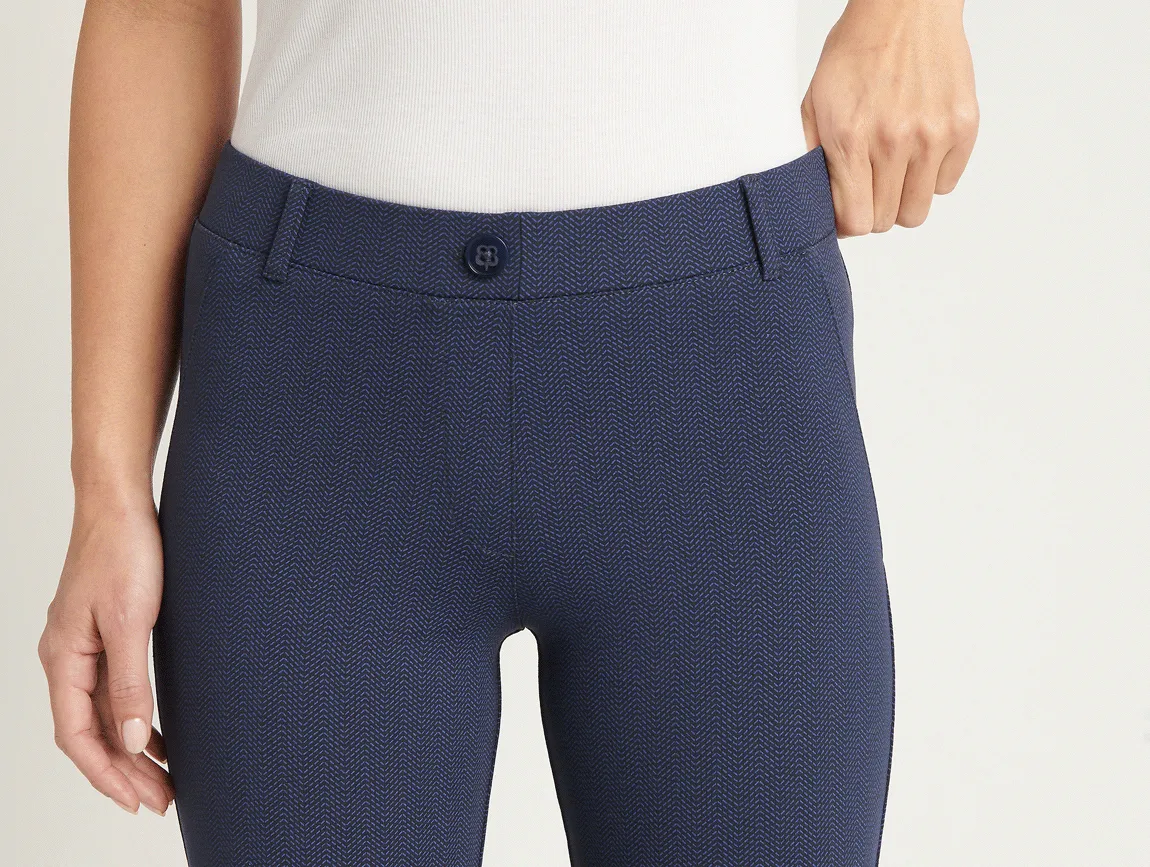 Boot-Cut | Two-Pocket Dress Pant Yoga Pants (Spectrum Dashed Herringbone)