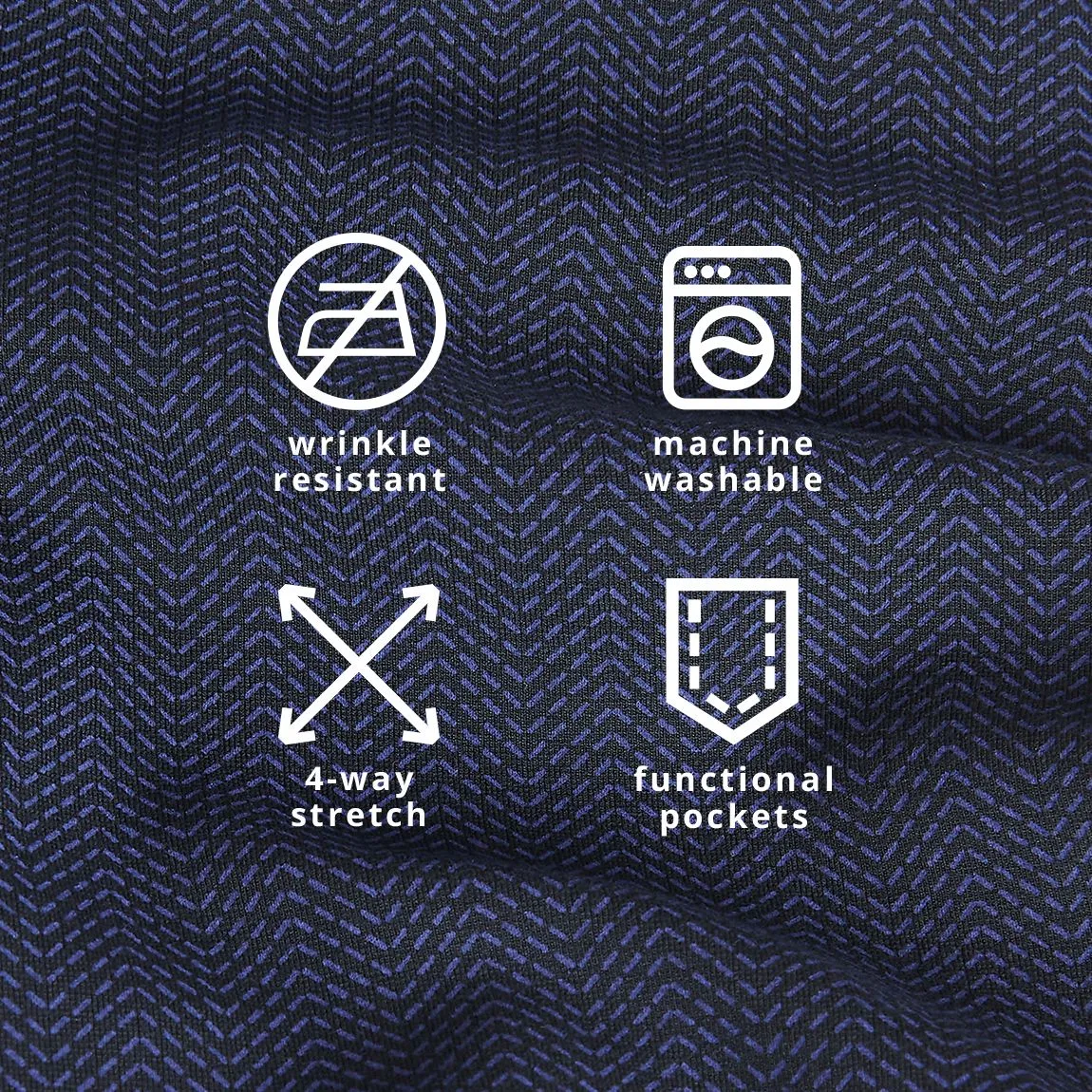 Boot-Cut | Two-Pocket Dress Pant Yoga Pants (Spectrum Dashed Herringbone)