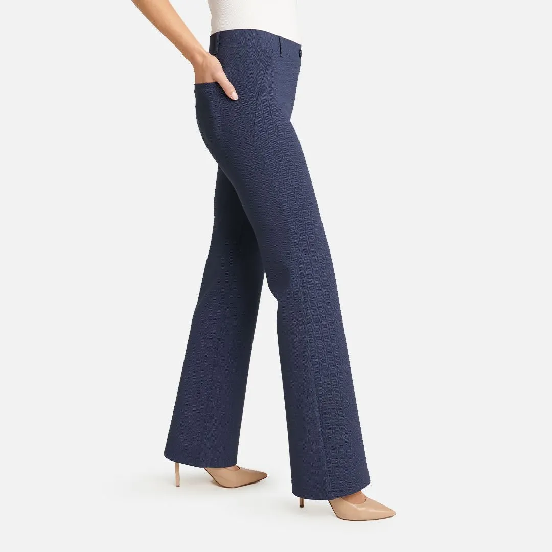 Boot-Cut | Two-Pocket Dress Pant Yoga Pants (Spectrum Dashed Herringbone)
