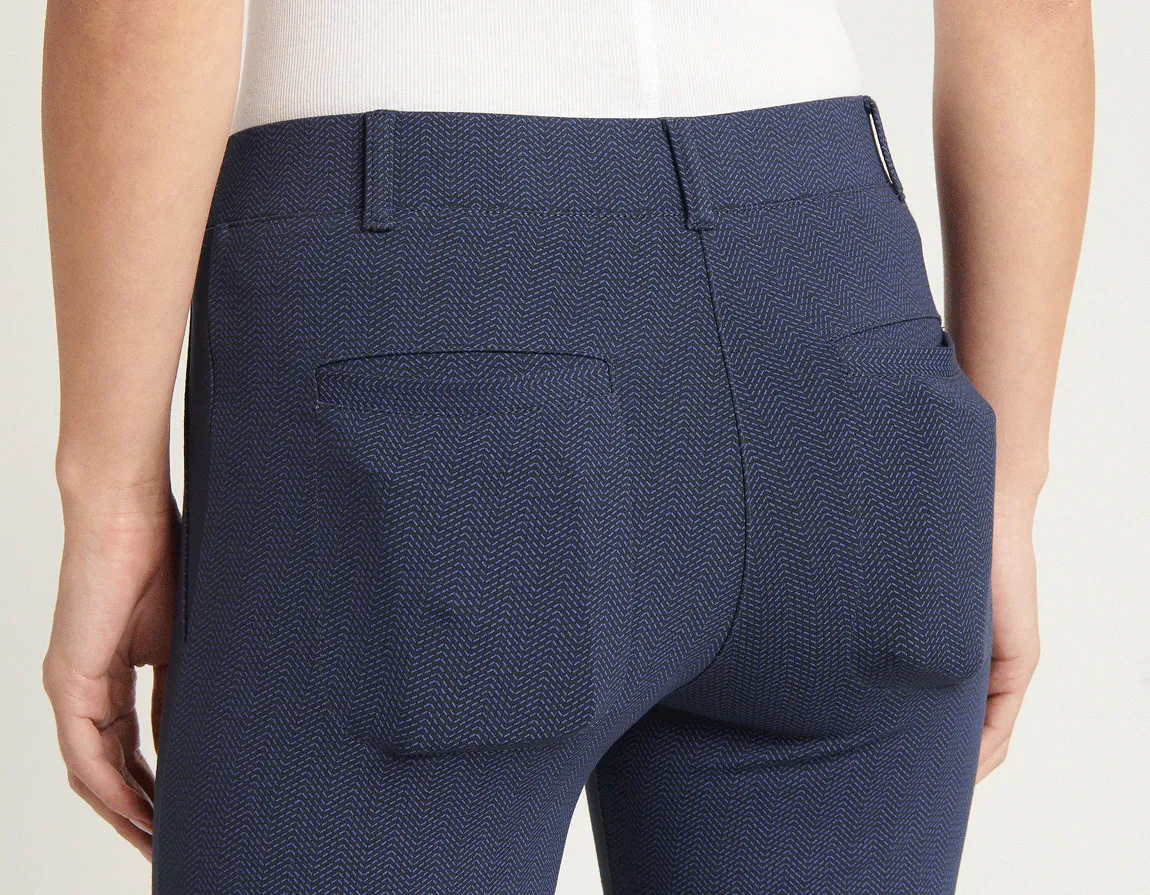 Boot-Cut | Two-Pocket Dress Pant Yoga Pants (Spectrum Dashed Herringbone)
