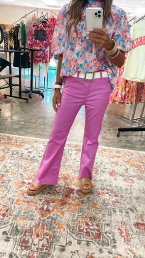 CALLING THEM JEANS- PEONY PINK