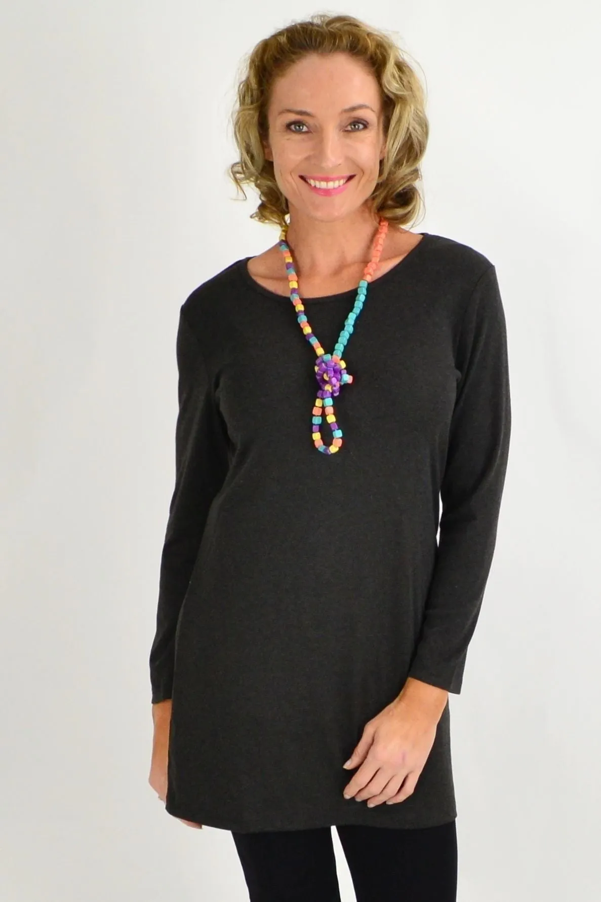 Charcoal Grey Full Sleeve Basic Top