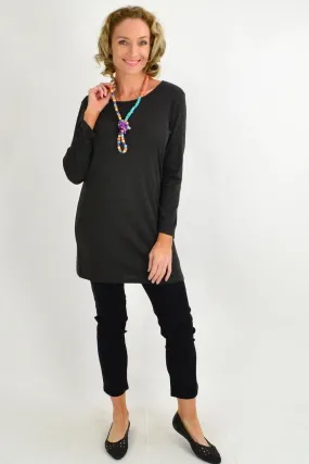 Charcoal Grey Full Sleeve Basic Top