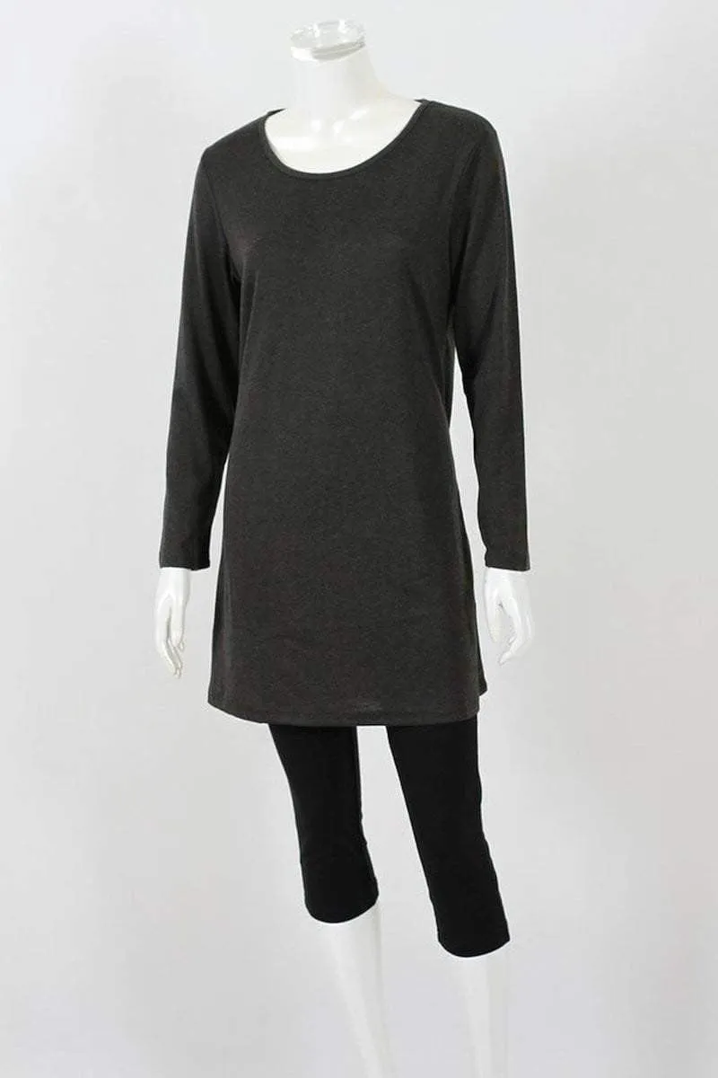 Charcoal Grey Full Sleeve Basic Top