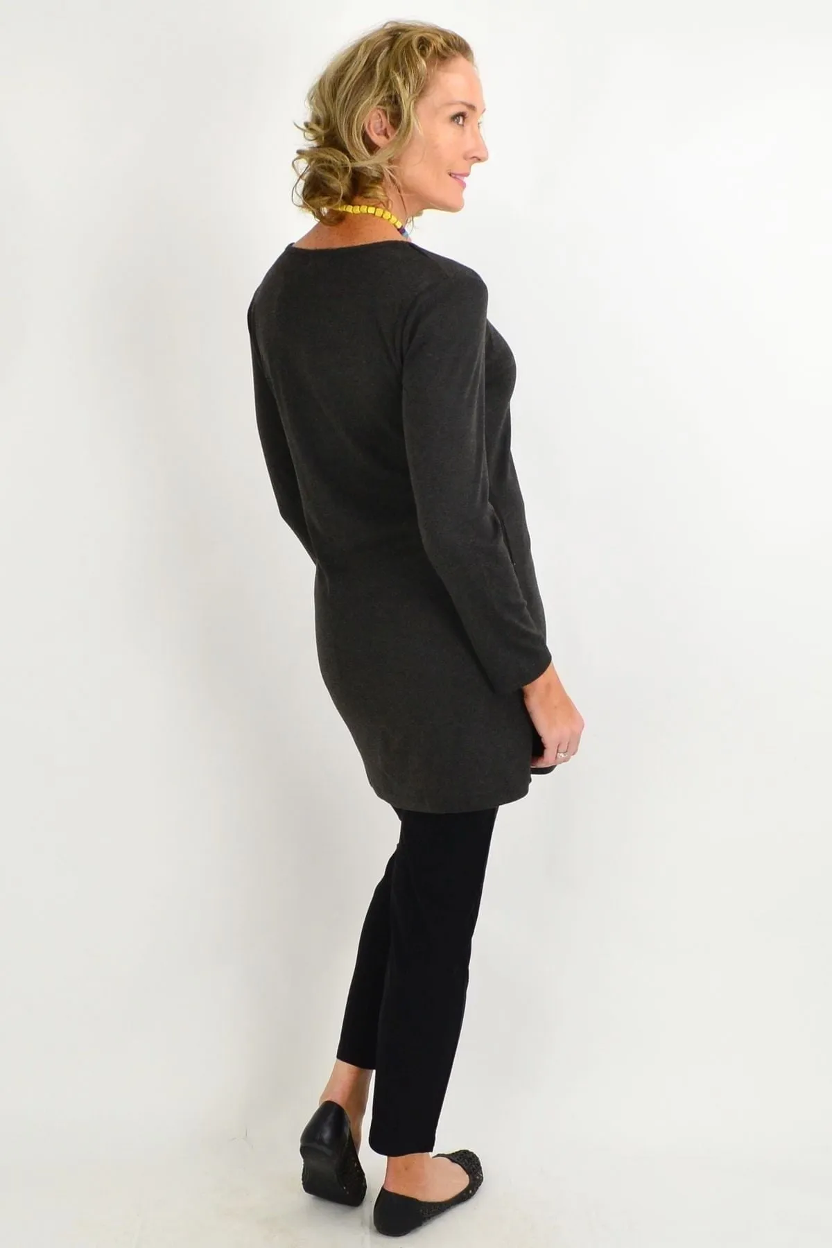 Charcoal Grey Full Sleeve Basic Top