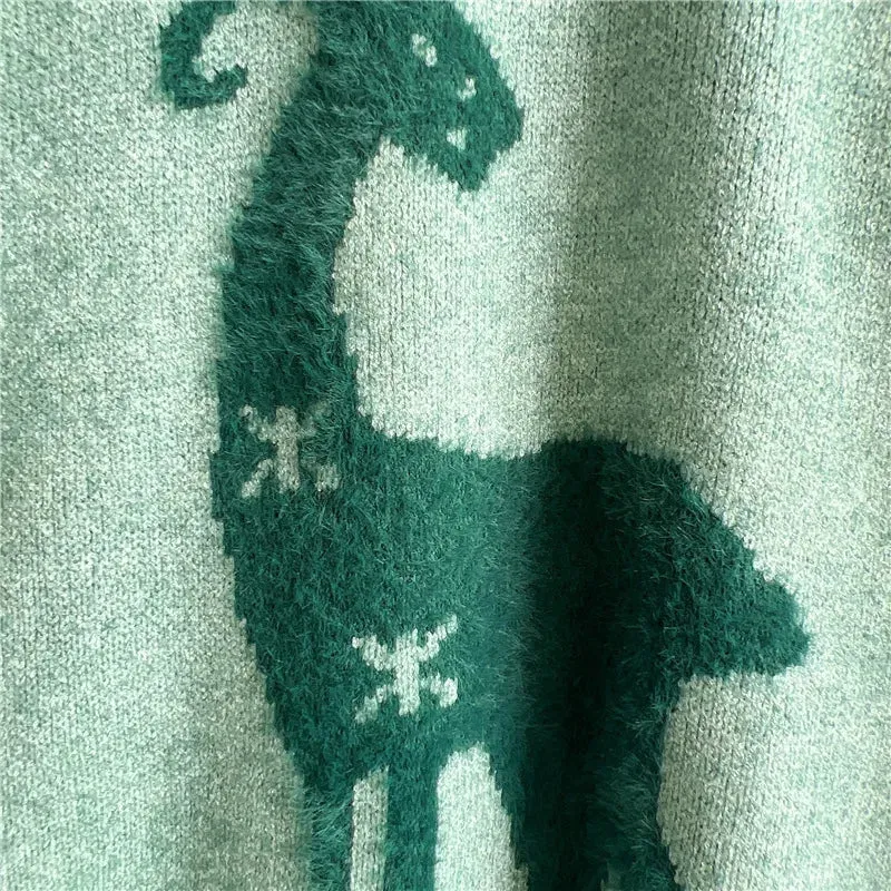 Christmas Sweater Woman Snow Deer Soft Knitted O-Neck Long Sleeve Pullovers Female Loose Warm Knitwear Jumper New Year Clothes