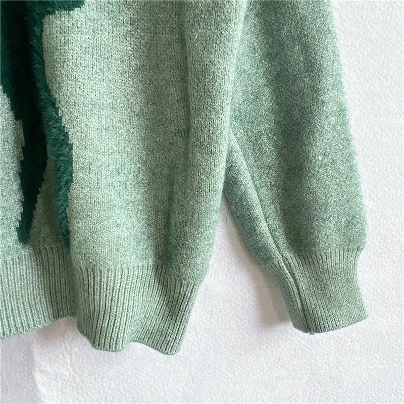Christmas Sweater Woman Snow Deer Soft Knitted O-Neck Long Sleeve Pullovers Female Loose Warm Knitwear Jumper New Year Clothes
