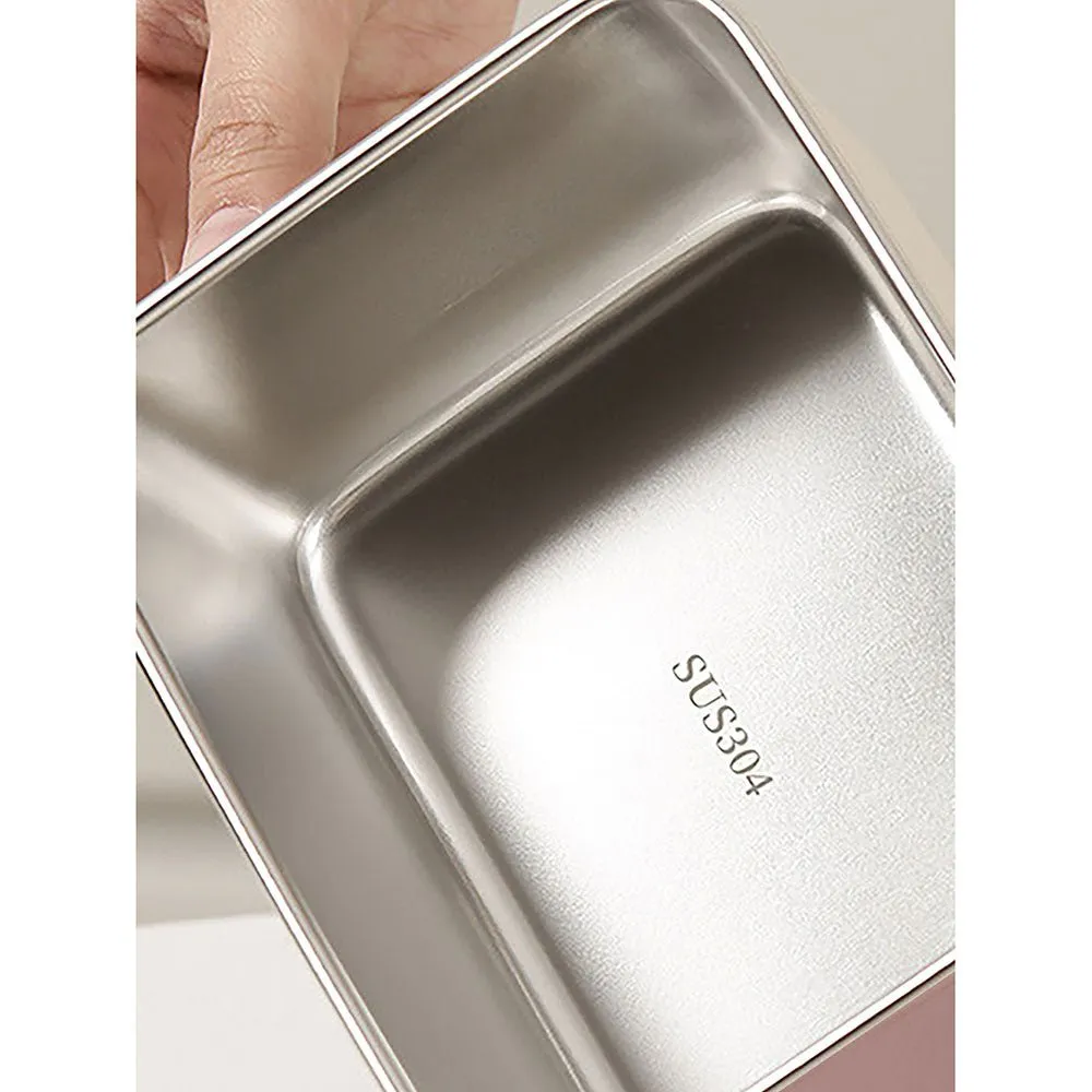 Coffee color 2pcs Bento Stainless Steel Lunch Box Container set with Lunch Box