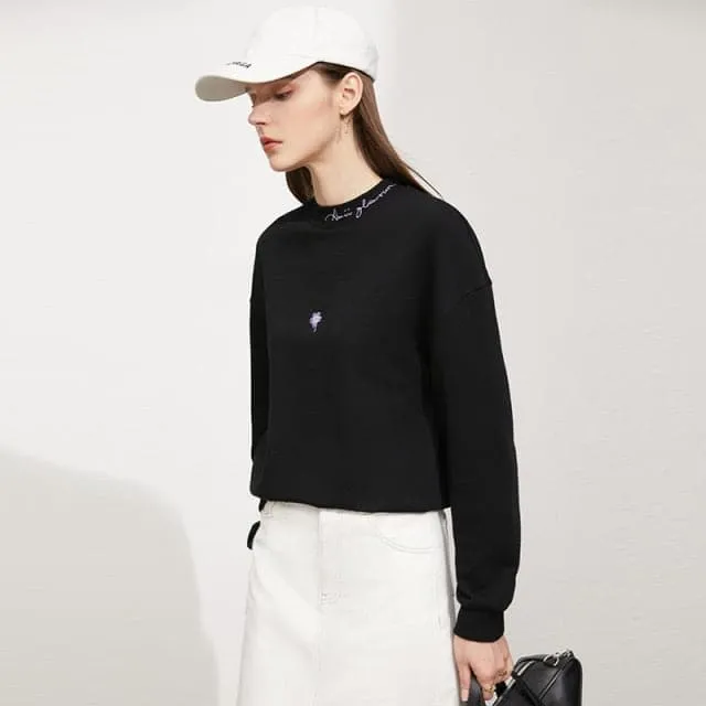DressBetty - Autumn Casual Letter Embroidery Stand Collar Hoodies