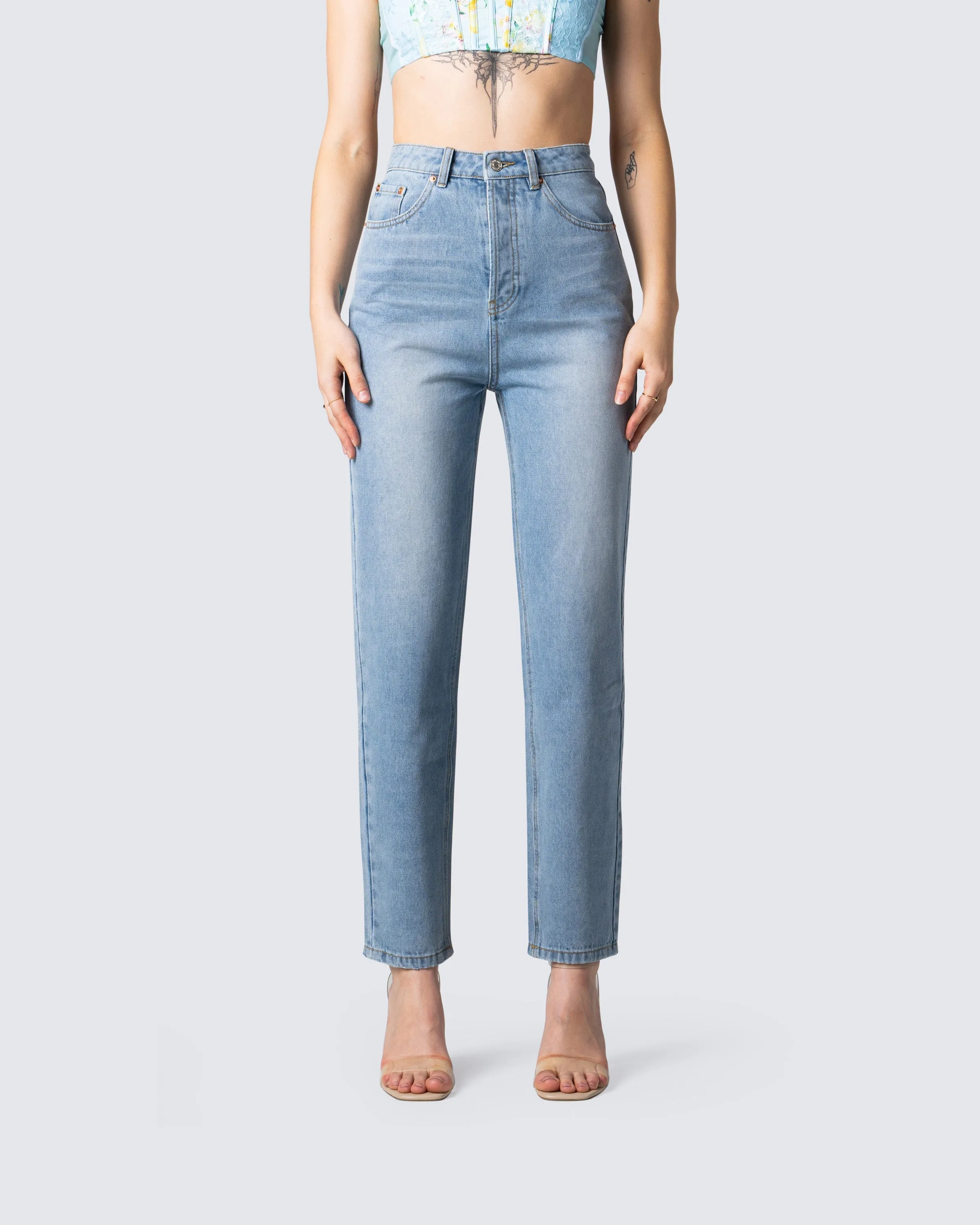 Elvie Wide Leg Blue Jean