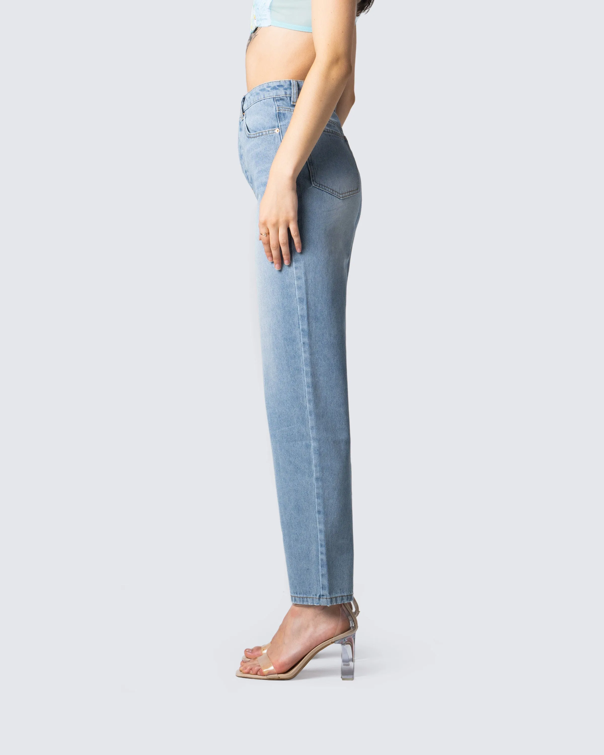 Elvie Wide Leg Blue Jean