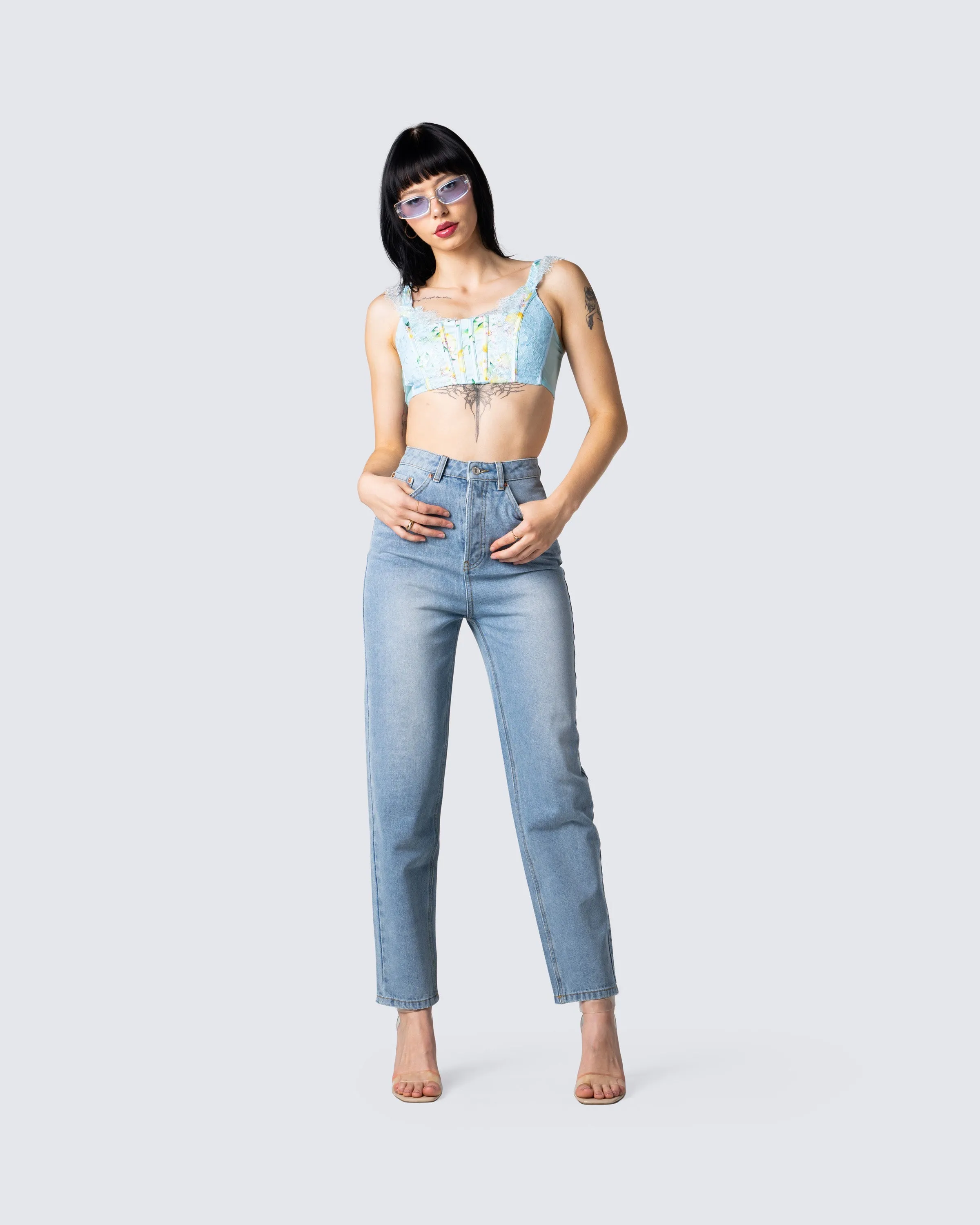 Elvie Wide Leg Blue Jean