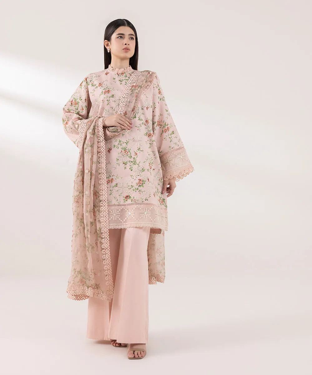 Embroidered Chiffon Dupatta