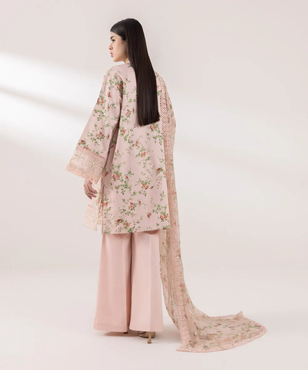 Embroidered Chiffon Dupatta