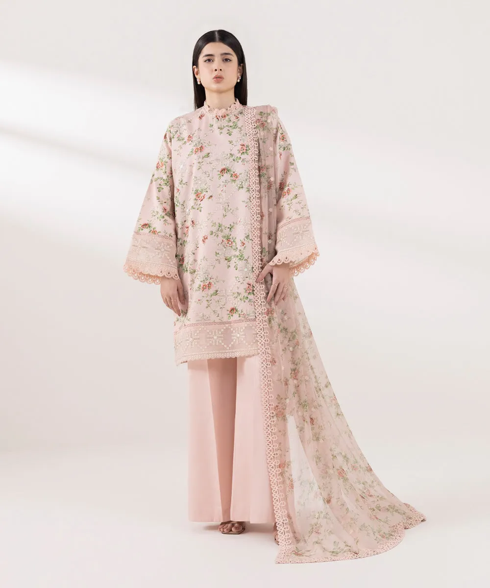 Embroidered Chiffon Dupatta