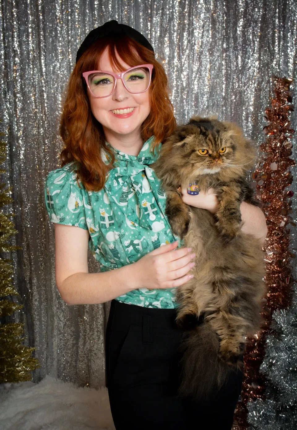 Estelle Blouse - Christmas Cats