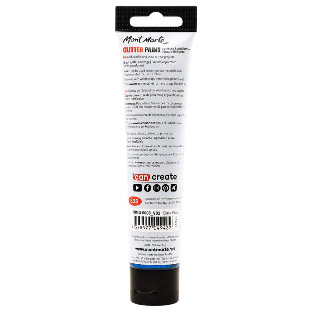 Glitter Paint 75ml (2.5 US fl.oz) - Dark Blue