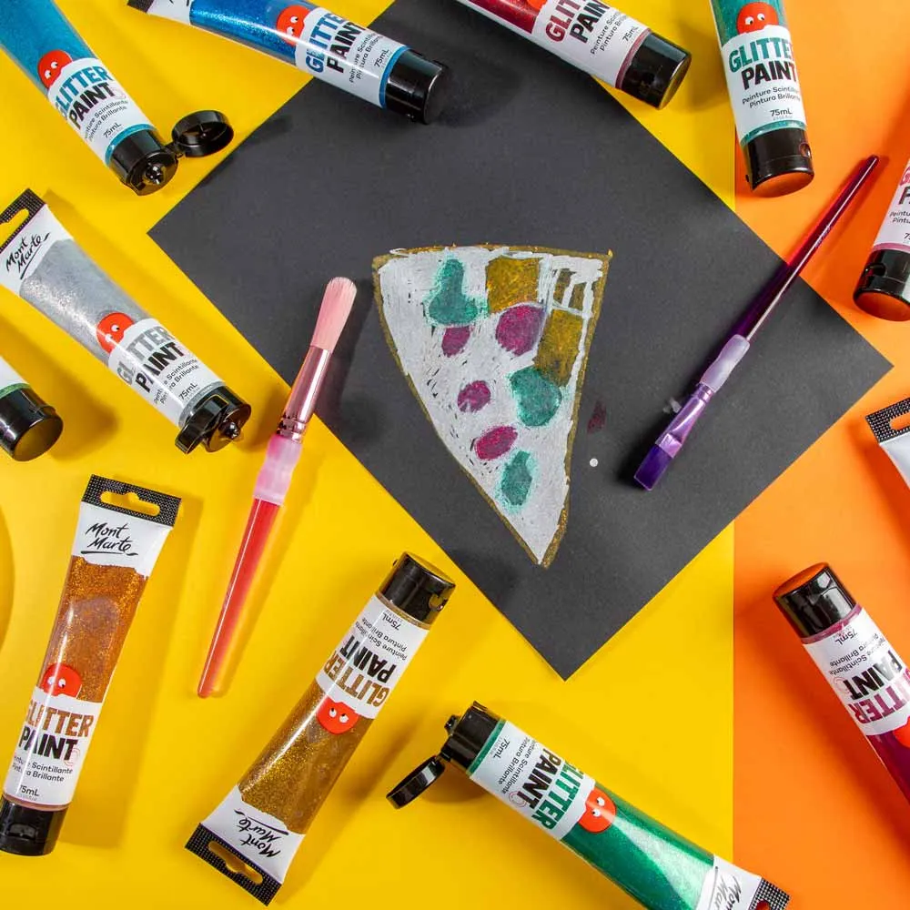 Glitter Paint 75ml (2.5 US fl.oz) - Orange