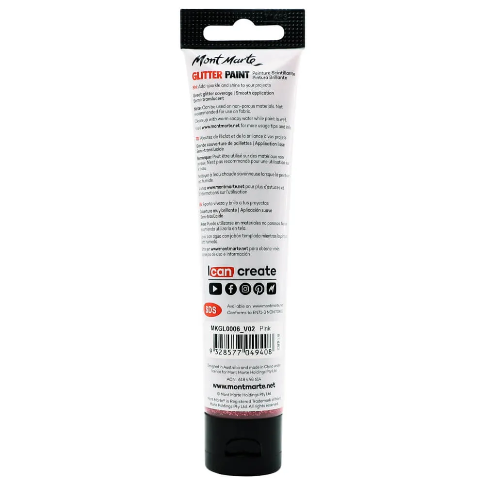 Glitter Paint 75ml (2.5 US fl.oz) - Pink