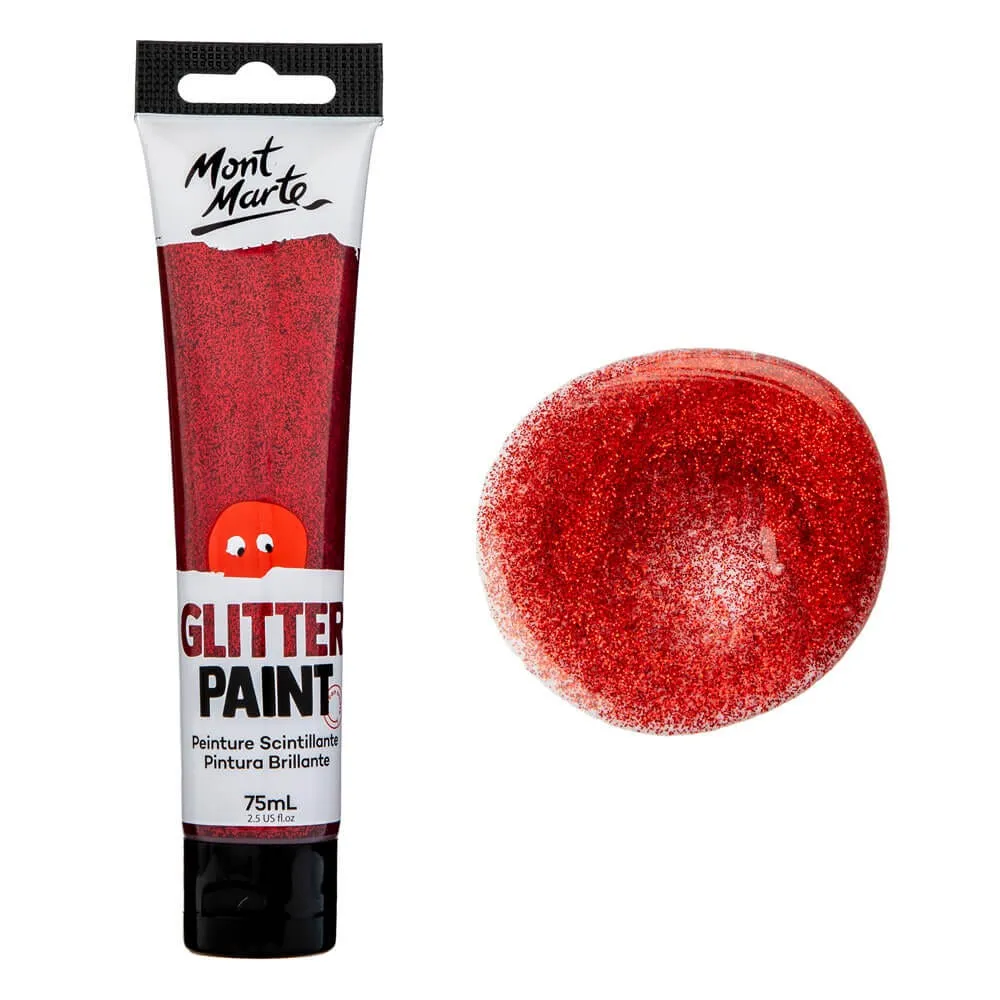 Glitter Paint 75ml (2.5 US fl.oz) - Red