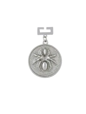Glittering Matte Silver Spider Design Loopy Hanger For Pants