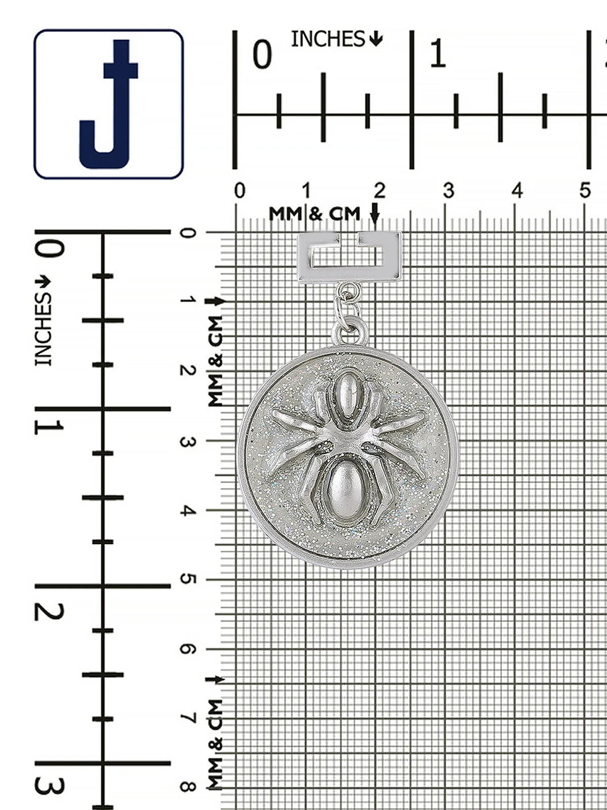 Glittering Matte Silver Spider Design Loopy Hanger For Pants