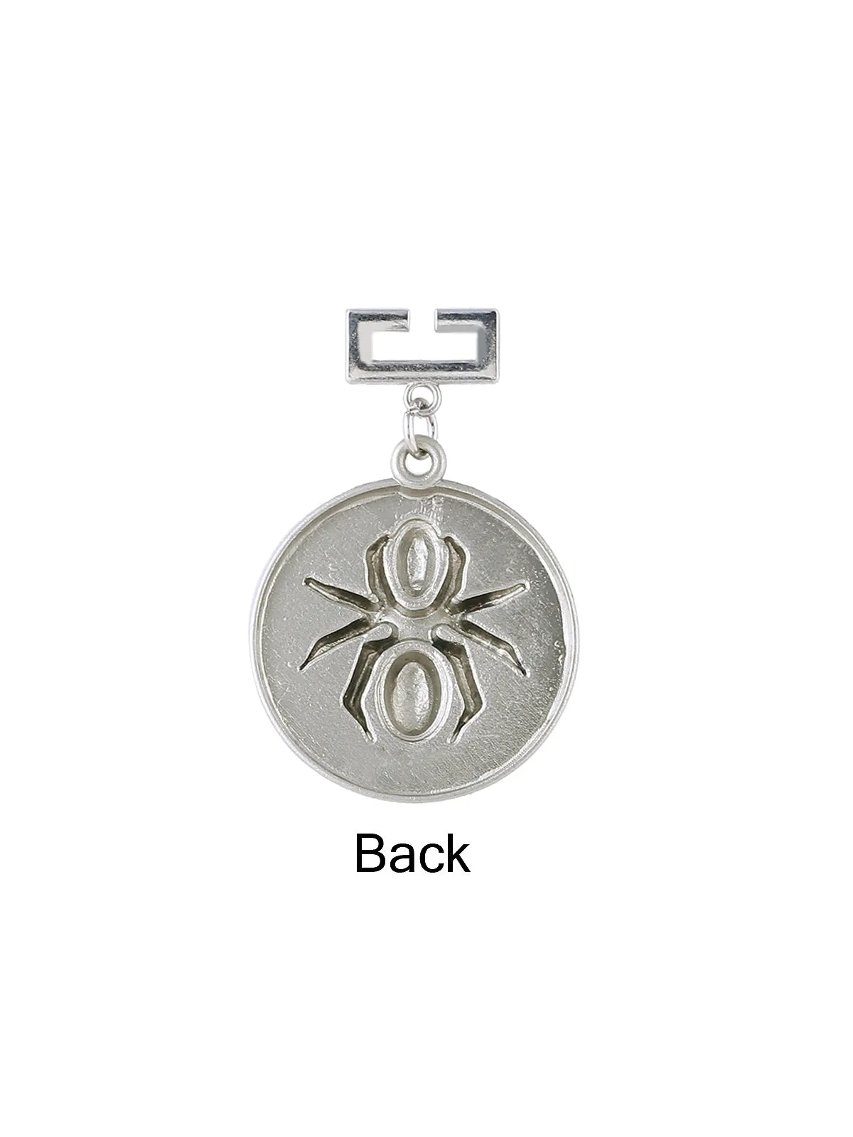 Glittering Matte Silver Spider Design Loopy Hanger For Pants