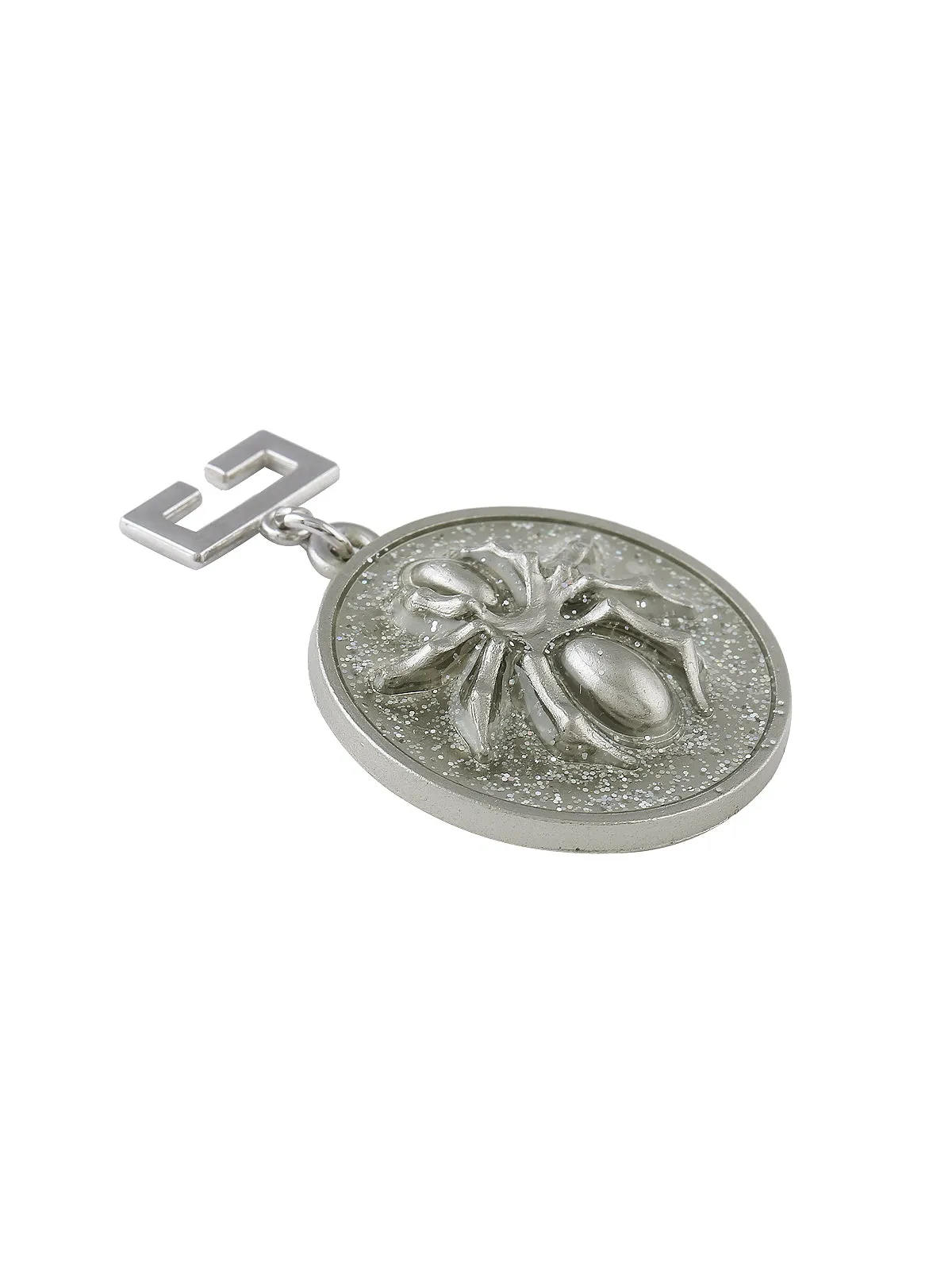 Glittering Matte Silver Spider Design Loopy Hanger For Pants