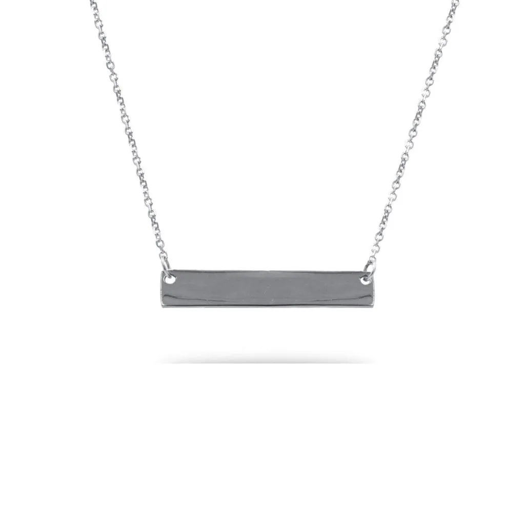Gold Bar Necklace in 14K Solid Gold